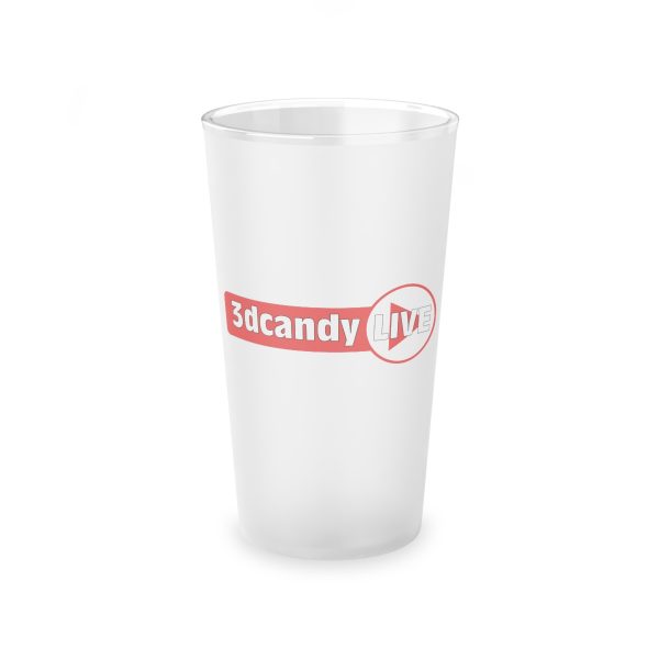 3DCANDY LIVE Frosted Pint Glass, 16oz