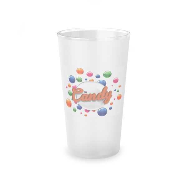 3DCANDY Frosted Pint Glass, 16oz