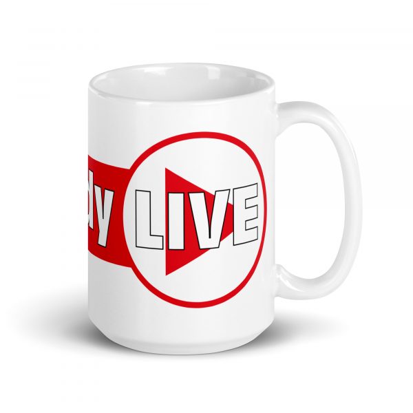 White glossy mug